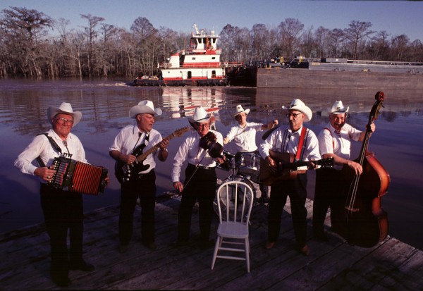 The Hackberry Ramblers with Glen Croker (second-from-left) in 1992. Photo by Philip Gould.