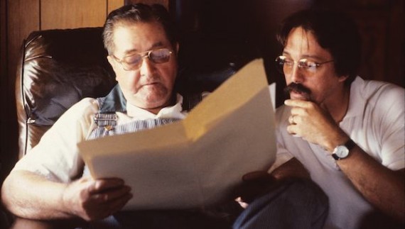 Barry Ancelet (right) with Cajun artist Lanese Vincent (left). Photo by Philip Gould.