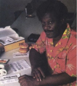 Earl King at his Tastee Donuts Shop "office". Photo by Owen Murphy.