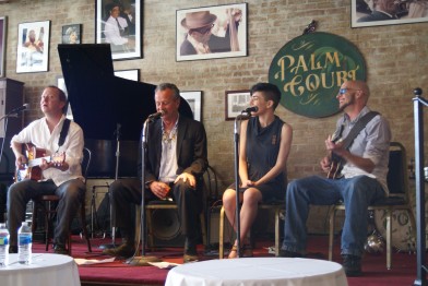 Alex McMurray, Paul Sanchez, Kimberly Kaye, Freddie “Blue” Goodrich, Nine Lives, Palm Court Jazz Cafe, Tennessee Williams Festival, Photo by Laura DeFazio