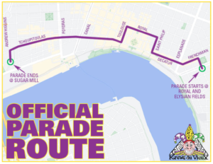 2022 Krewe du Vieux parade route