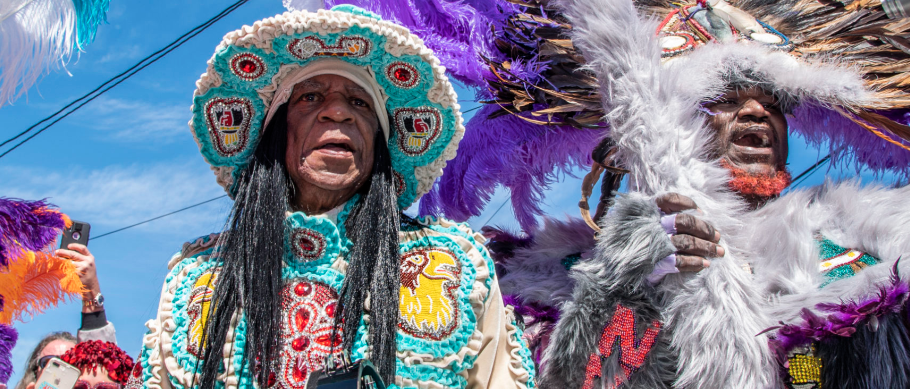 Exhibition of photographs of Big Chief Monk Boudreaux and the