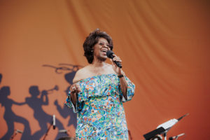 Irma Thomas at Jazz Fest 2024. Photo by Noe Cugny / OffBeat